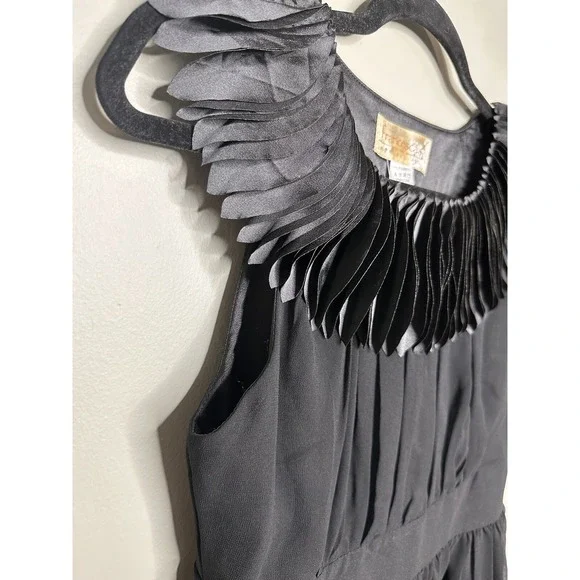 Francesca's Origami Pleated Sleeveless Sheath Party‎ Dress Size Small Black NWT - Picture 9 of 16